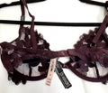Victoria's Secret Very sexy Unlined Floral Embroidered Demi Bra 32D Plum #42/221