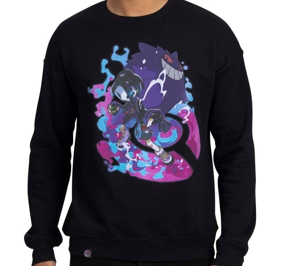 Allister Pokemon Trainers Black Oversize Crew Neck Sweatshirt Adult L RA18/221