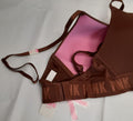 Victoria's Secret PINK Everywhere Wireless Lightly-Lined Brown Bra 32D #8/222