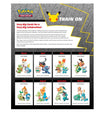 Pokemon Center Train on Collector's Binder + Pikachu Flat Brass Ornament RA6/224