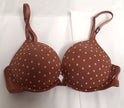 Victoria's Secret Push-up Bra Brown Polka Dot (New /32C) #60/222