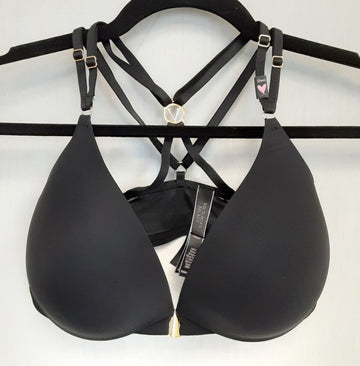Victoria's Secret uplift plunge Push-up Bra Black /32DDD #88/220