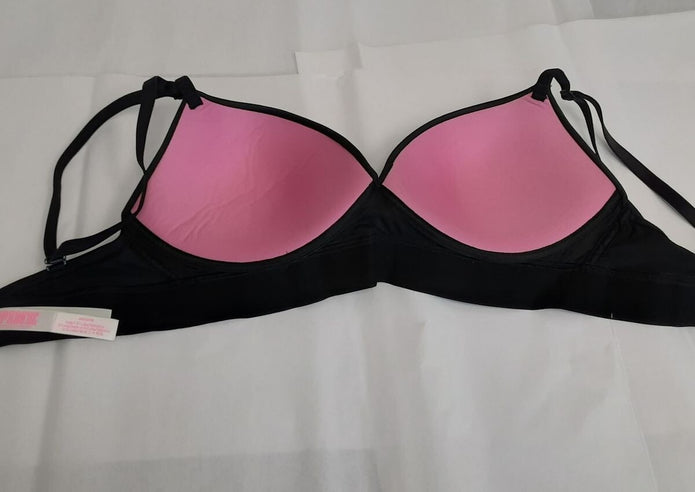 Victoria's Secret PINK Everywhere Wireless push up Bra 32D  Black #81/222