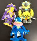 LOT of 3 Original Pokemon Center Zeraora + Greninja + Toxtricity Poké Plush DR72
