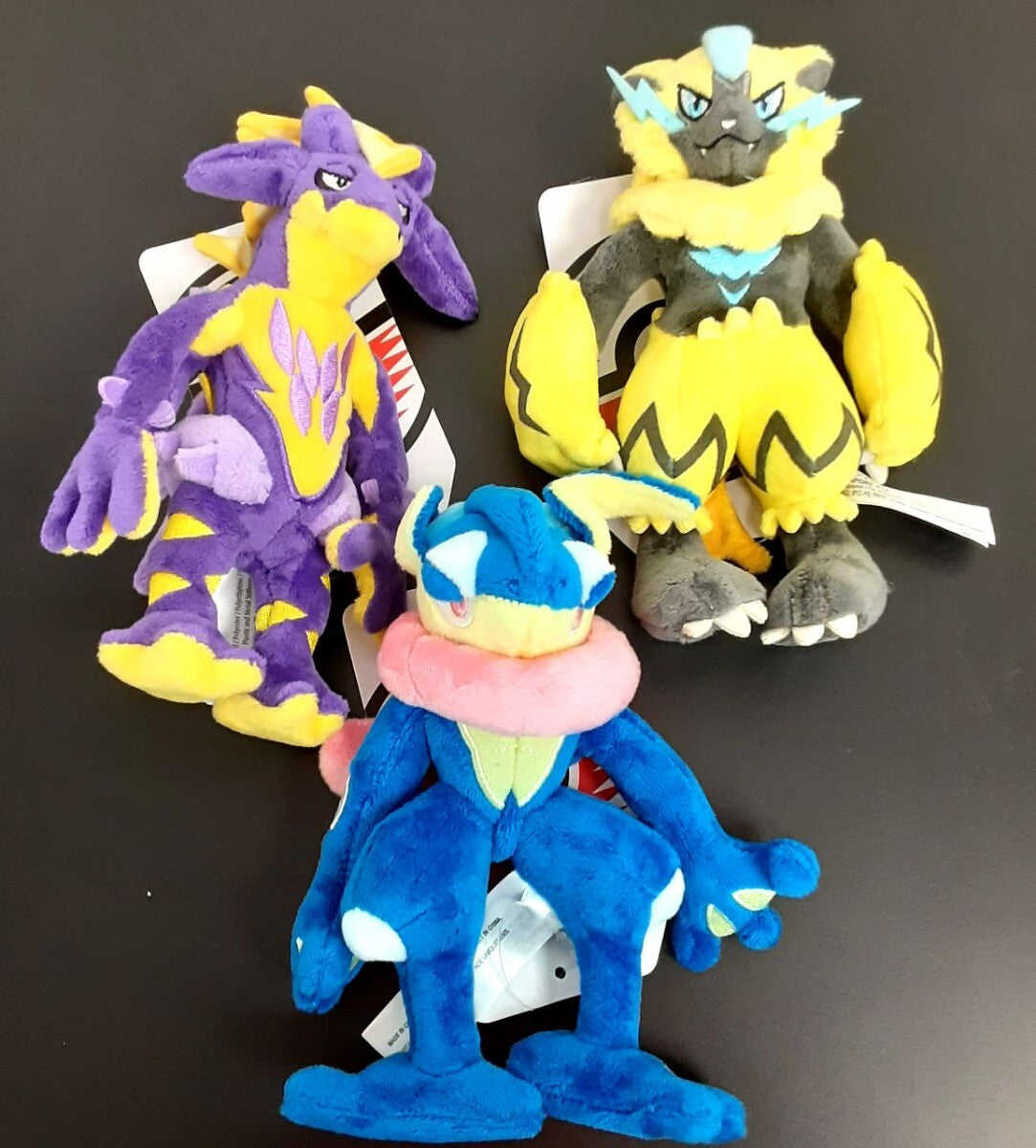 LOT of 3 Original Pokemon Center Zeraora + Greninja + Toxtricity Poké Plush DR72