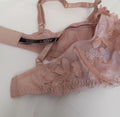 Victoria's Secret sexy Unlined plunge Floral Embroidered Bra 32DD #71/223