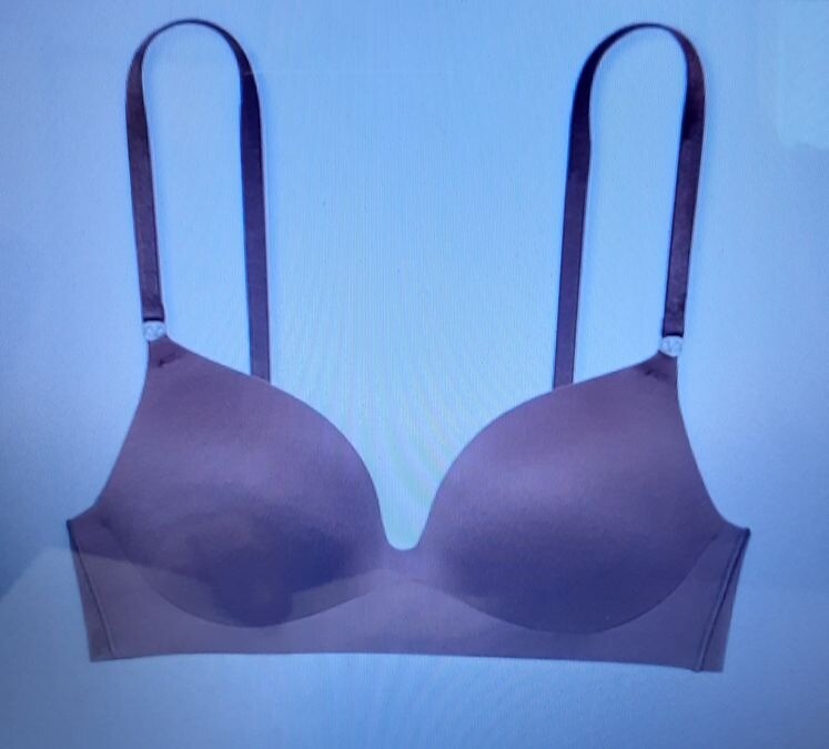 Victoria's Secret Smooth Wireless Plunge Push-up Bra Mousse color 38DD RG10/222