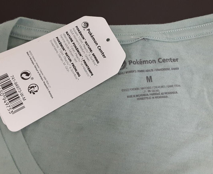 New Pikachu & Sunflora Pokemon Nature Spring Green T-Shirt  M Women RA21/223