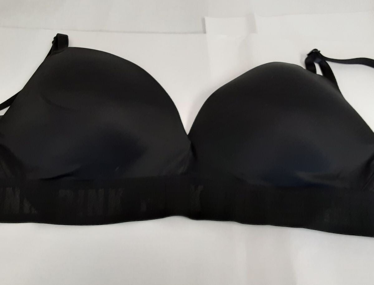 Victoria's Secret PINK Everywhere Wireless push up Bra 32D  Black #81/225