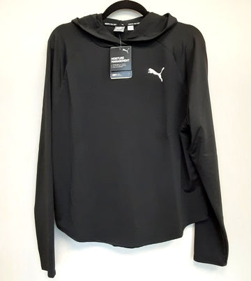 PUMA Black Active HOODIE (L/G - Regular fit) polyester DryCell NEW RA200