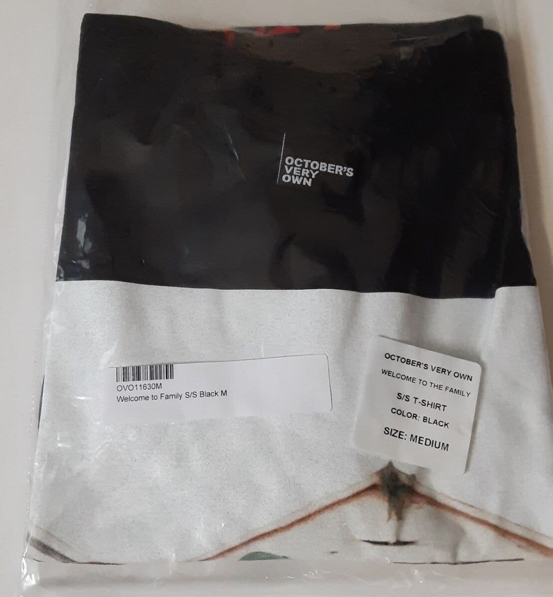 October Very Own OVO 416 Dream Crew BLACK Cotton T-Shirt S/s ( Size M) USA RA224