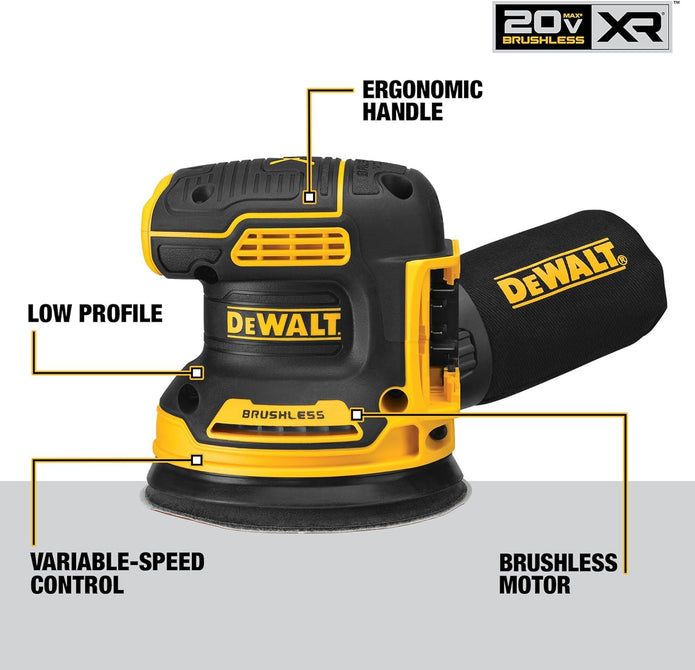 New DEWALT 20V MAX Orbital Sander, Tool Only (DCW210B)
