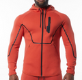 NEW Alphalete ELMTS  MEN'S INTERLOCK KNIT FULL-ZIP JACKET ORANGE -M /RG40/120