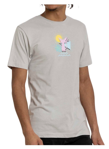 POKEMON Espeon & Umbreon Summer Fun Gray Relaxed Fit Crew Neck T-Shirt L/CH18/120