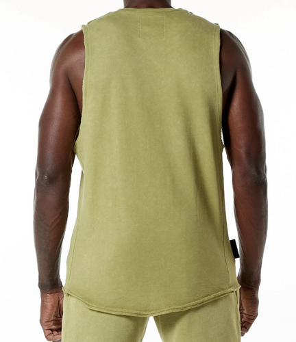 NEW Alphalete Mid-Weight Washed Terry Cutoff Jade Green  SIZE L /RG31/121
