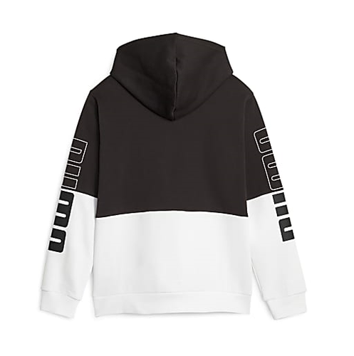 NEW Puma BOYS PUMA POWER COLORBLOCK HOODIE FL, Puma Black  XL /CH10/121