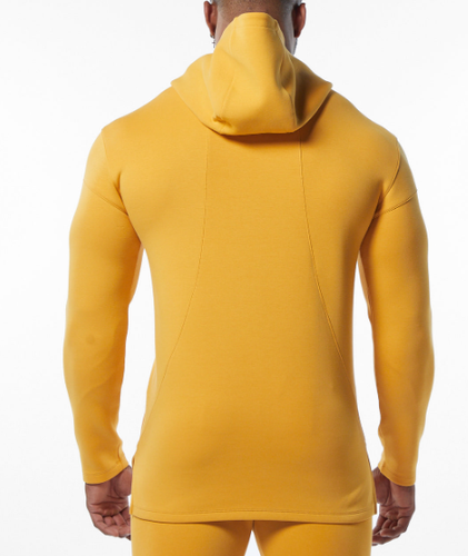 NEW Alphalete MEN'S ELMTS Fitted Hoodie – YELLOW -XS /RG23/121