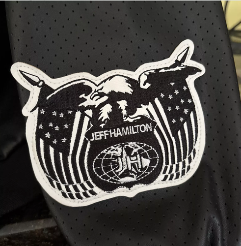 NEW Jeff Hamilton Solid Black Leather Lined Hooded Jacket - Lions NFL /CH217