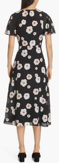 BNWT Club Monaco Zameeka Floral Print Silk Midi Dress  00 /N5/121