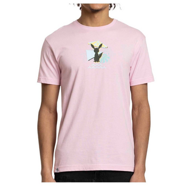 Espeon & Umbreon Summer Fun Light Pink Relaxed Fit Crew Neck T-Shir  L  /CH16/120