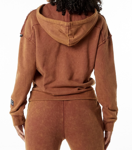 NEW Alphalete Women's Heavyweight Washed Terry Hoodie Bloodstone SIZE S /RG19/121