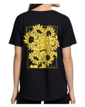 Pikachu & Sunflora Pokémon Nature: Spring Black Crew Neck T-Shirt -  M  /CH19/121