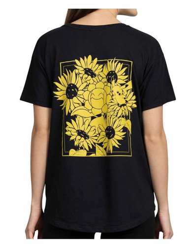 Pikachu & Sunflora Pokémon Nature: Spring Black Crew Neck T-Shirt -  M  /CH19/121