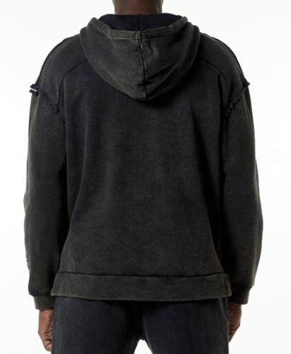 NEW Alphalete  MEN Heavyweight Washed Terry Hoodie ONYX SIZE M /RG23/121