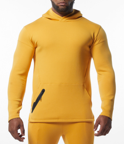 NEW Alphalete MEN'S ELMTS Fitted Hoodie – YELLOW -XS /RG23/120