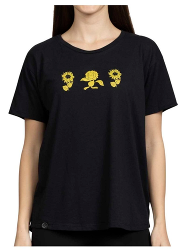 Pikachu & Sunflora Pokémon Nature: Spring Black Crew Neck T-Shirt -  M  /CH19/120
