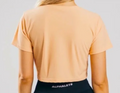 NEW ALPHALETE Signature Mesh Short Sleeve Crop Top - Cheeky Coral L /RG31/121