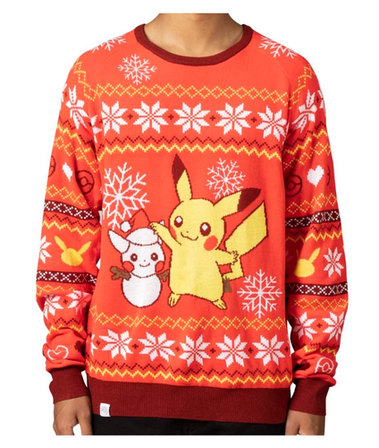 Pokemon Center Pikachu Holiday Friend Red Knit Sweater - Adult XS  /CH19/120