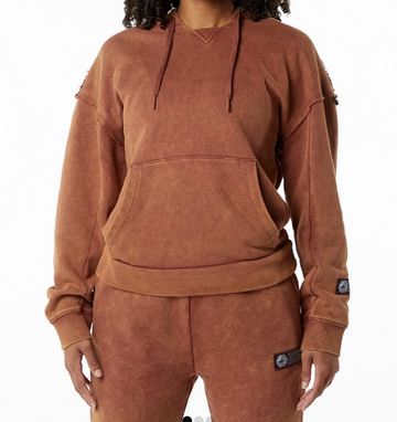 NEW Alphalete Women's Heavyweight Washed Terry Hoodie Bloodstone SIZE S /RG19/120