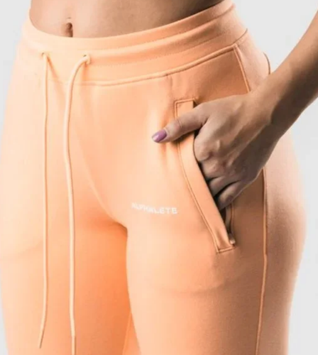 NEW ALPHALETE Women's Essential Core Jogger ORANGE FROST size M /CH44/122
