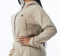 NEW Alphalete Women's ELMTS Crop Full-Zip Jacket – TAN -L /RG35/122