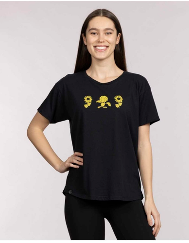 Pikachu & Sunflora Pokémon Nature: Spring Black Crew Neck T-Shirt -  M  /CH19/122