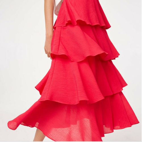 BNWT CLUB MONACO Radlee Skirt In Rojo FUCHSIA SIZE - 2 /N5/120