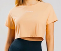 NEW ALPHALETE Signature Mesh Short Sleeve Crop Top - Cheeky Coral L /RG31/120