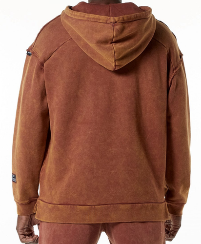 NEW Alphalete  MEN Heavyweight Washed Terry Hoodie BLOODSTONE SIZE M /RG35/121