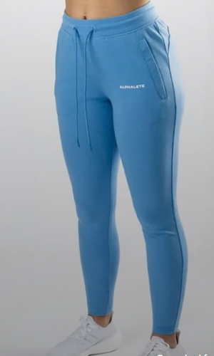 NEW ALPHALETE Women's   Essential Core Jogger (Denim Blue) size XS /RG11/120