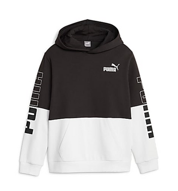 NEW Puma BOYS PUMA POWER COLORBLOCK HOODIE FL, Puma Black  XL /CH10/120