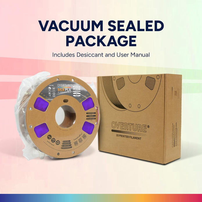 Case of 10 KG OVERTURE Silk PLA Dual Color Filament 1.75mm, Bi-Color 1kg Spool (2.2lbs) Box of 10 -Silk Purple-Gold
