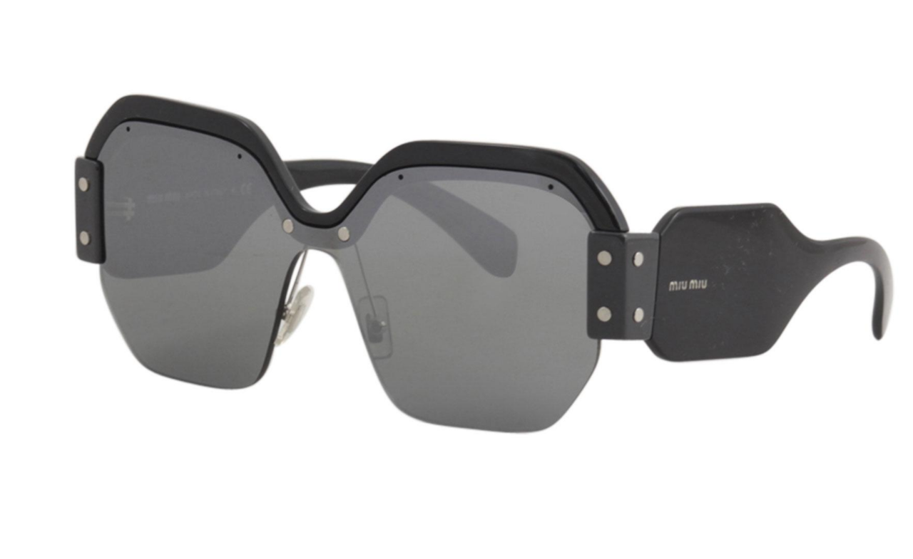 Miu Miu Women's SMU09S  1AB4S1 Black  Butterfly Sunglasses