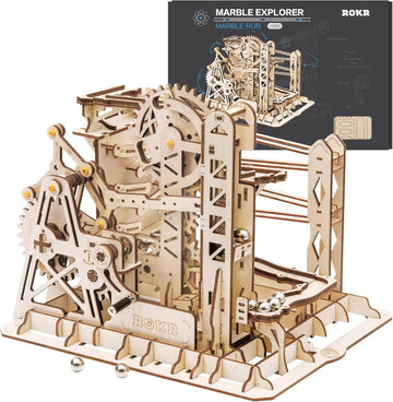 ROKR 3D Marble Run Assembly Wooden Puzzle Model Kit (LG503)