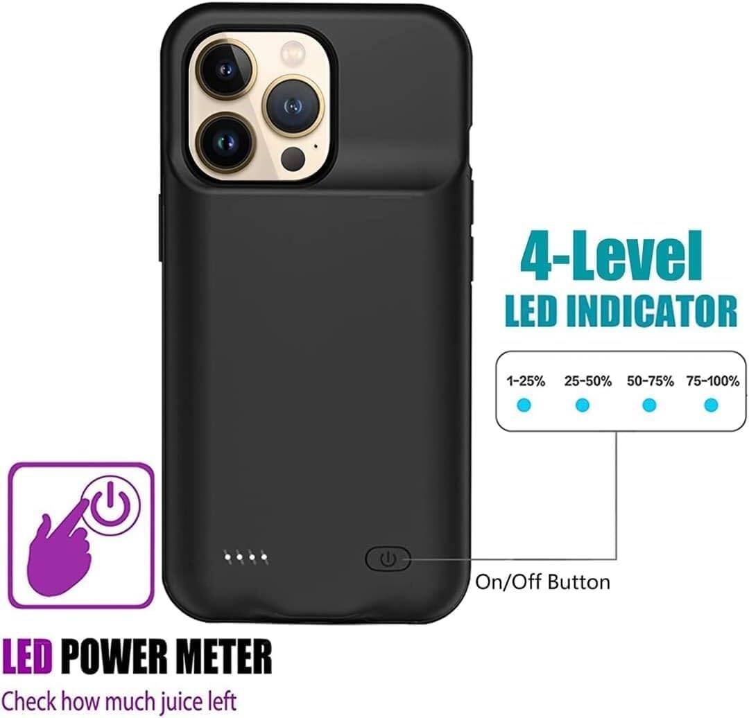 Battery Case for iPhone 14 Pro Max Rechargeable Portable Charging 6.7 inch