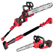 EXCELLENT CONDITION  LOASCOTY 2-in-1 Cordless 10-Inch Pole Saw /Chainsaw for Milwaukee 18V Battery, TOOLS ONLY