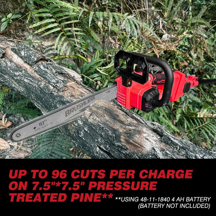 EXCELLENT CONDITION  LOASCOTY 2-in-1 Cordless 10-Inch Pole Saw /Chainsaw for Milwaukee 18V Battery, TOOLS ONLY