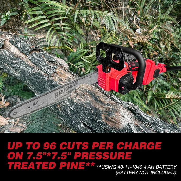 EXCELLENT CONDITION  LOASCOTY 2-in-1 Cordless 10-Inch Pole Saw /Chainsaw for Milwaukee 18V Battery, TOOLS ONLY