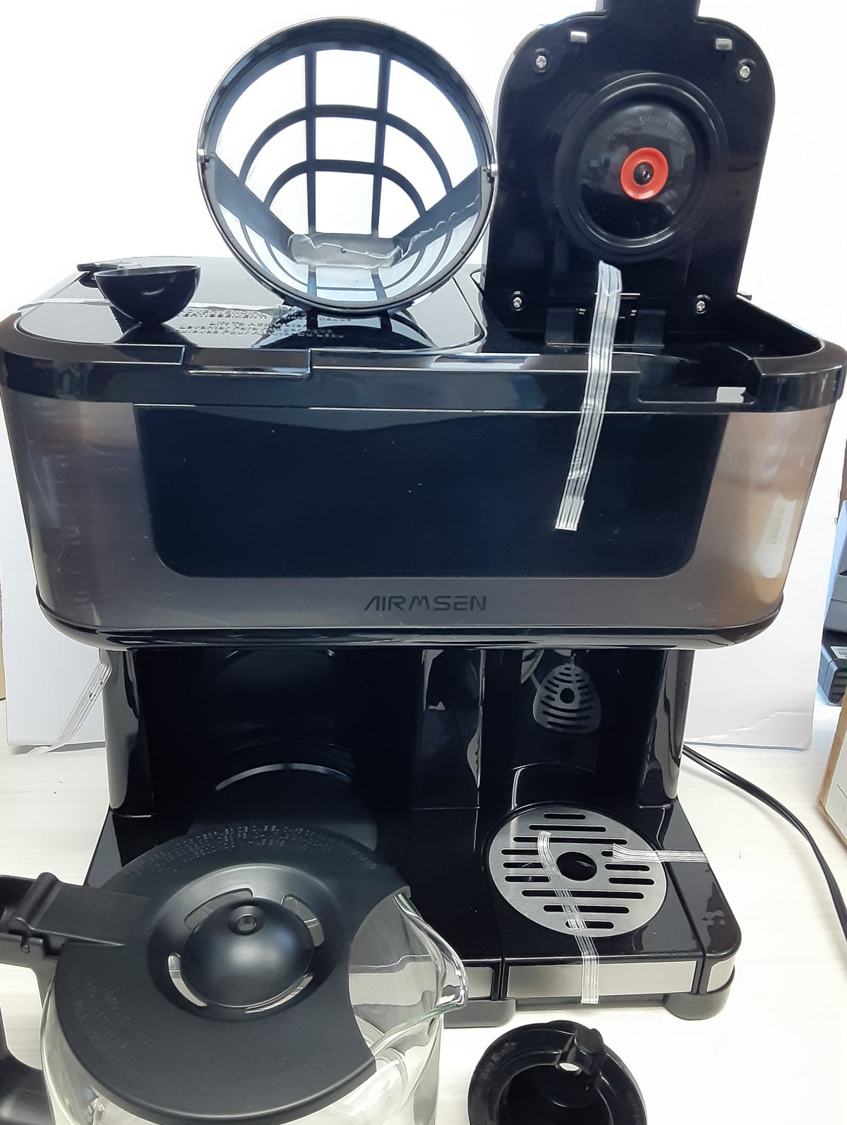 USED/LIKE NEW AIRMSEN 12-Cup Programmable Dual Coffee Maker-HR-CM307U