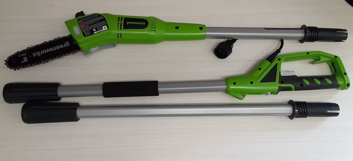 USED Greenworks 20192 8.5-Inch 6.5 Amp Electric Corded Pole Saw, Green